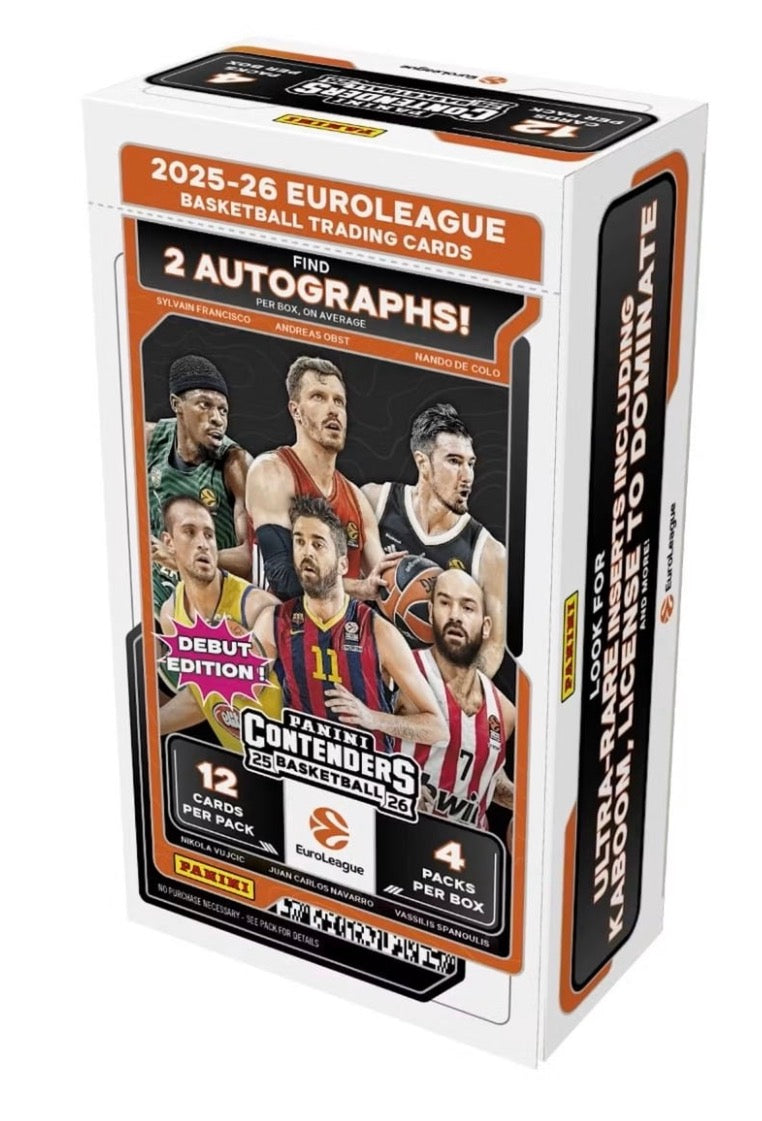 2025-26 Panini Contenders EuroLeague Basketball Hobby Box