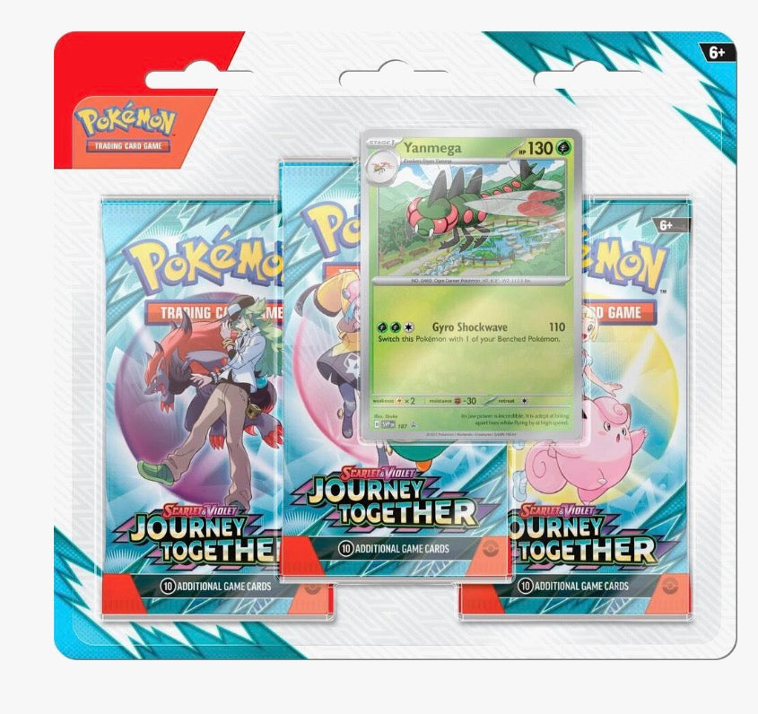 Pokemon Journey Together 3 Pack Blister [Yanmega] - SV09: Journey Together (JTG)