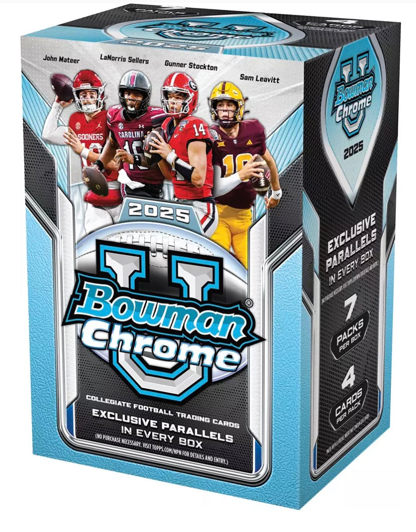 2025 Topps Bowman University Chrome Football Value Box