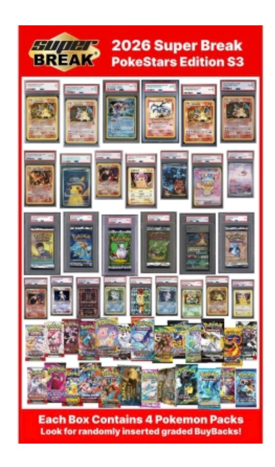 Pokemon 2026 Super Break Poke Stars Series 3 (5)Box Case PRE-ORDER