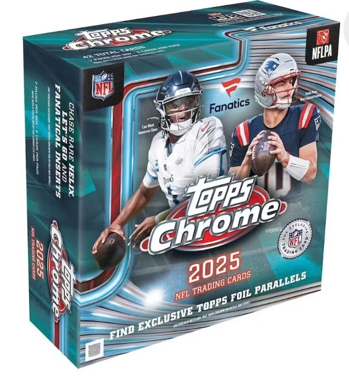 2025 Topps Chrome
Football Fanatics Exclusive Mega Box