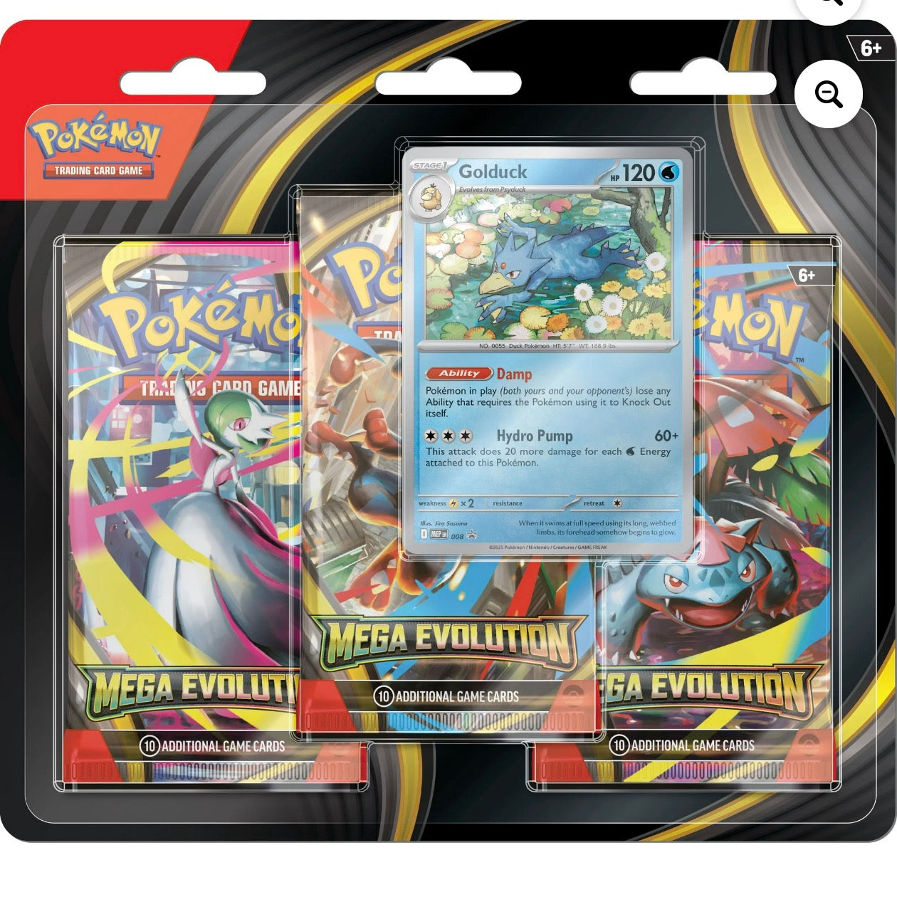 Pokemon Mega Evolution 3 Pack Blister [Psyduck] - ME01: Mega Evolution (MEG)