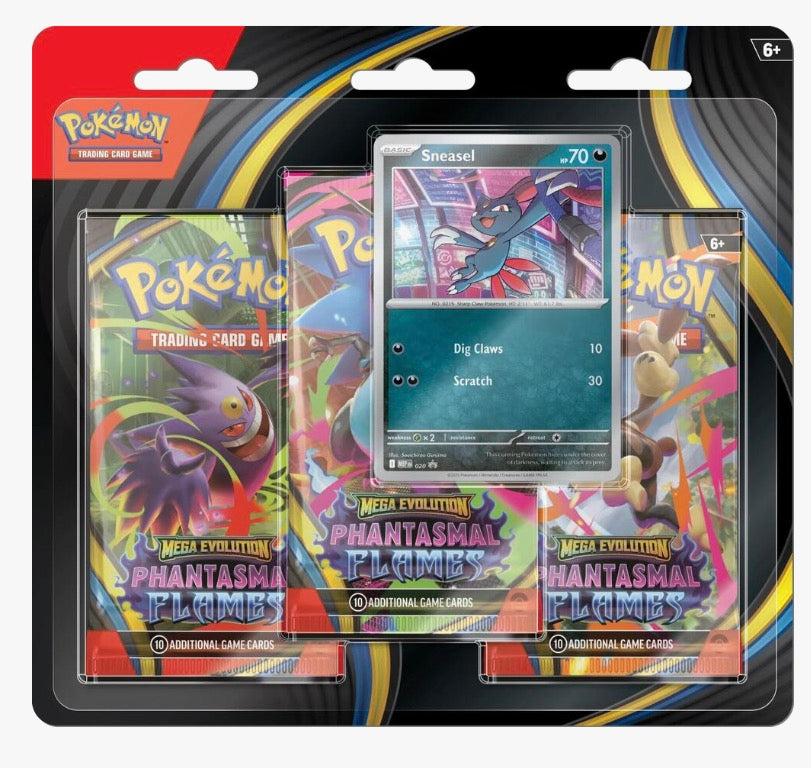 Pokemon Phantasmal Flames 3 Pack Blister [Sneasel] - ME02: Phantasmal Flames (PFL)