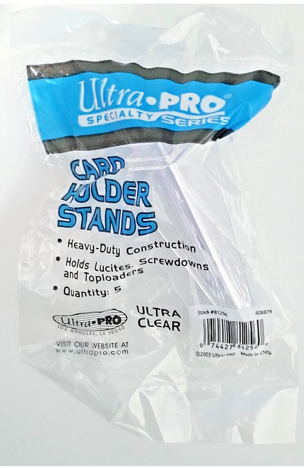 Ultra Pro Lucite Stands Card Holders Easel Small Display Sports Trading Photos 5pk